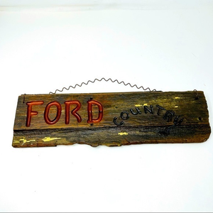 -‎ Slab Wood Board Sign Ford Country 17”x5” Man Cave